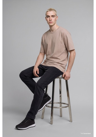 Defacto Kırışmaz Pamuklu Nefes Alabilen Oversize Basic Tişört X3926az26aubg749 Bej-bg749