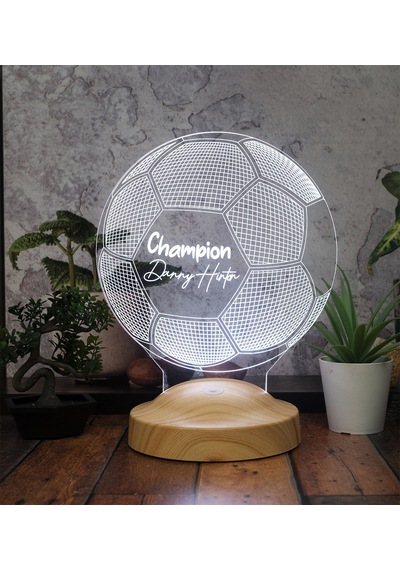 3D Led Lamba 3 Boyutlu Futbol Topu Kişiye Özel Hediye Gecelambası