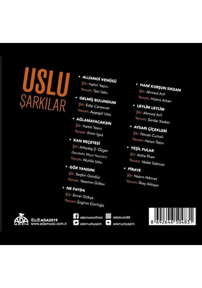 Taci Uslu – Uslu Şarkılar CD CD