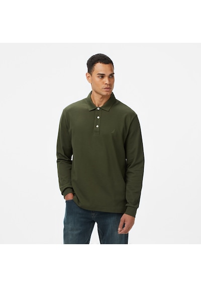 Nautica Erkek Yeşil Classic Fit Uzun Kollu Polo 026 K57042t Yeşil