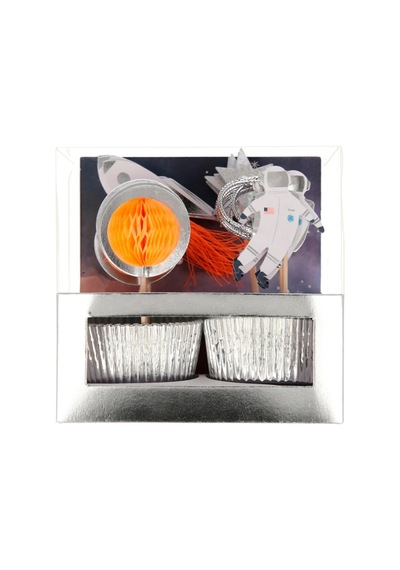 Meri Meri - Space Cupcake Kit - Uzay Cupcake Kiti -24lü