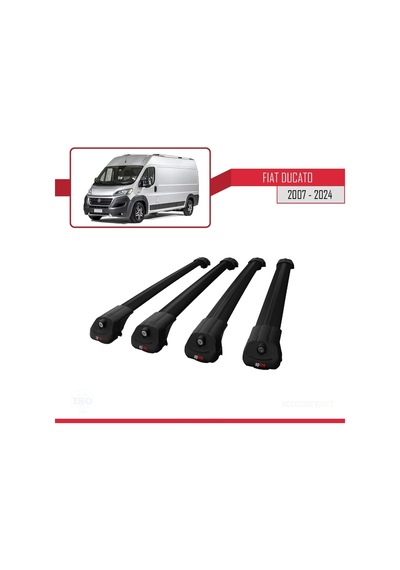 Fiat Ducato 2007 Ve Sonrası İle Uyumlu Ace-1 Ara Atkı Tavan Barı Siyah 4 Adet Bar