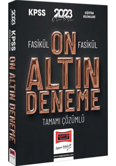 Yargı Yayınları 2023 Kpss Eğitim Bilimleri Fasikül Fasikül Tamamı Çözümlü 10 Altın Deneme
