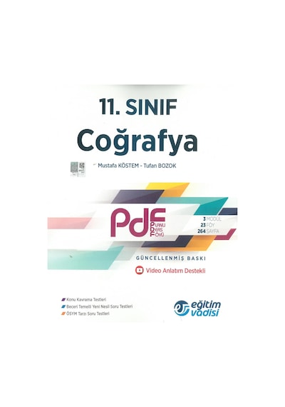 Eğitim Vadisi 11.sınıf Coğrafya Pdf Planlı Ders Föyü Video Anlatım Destekli