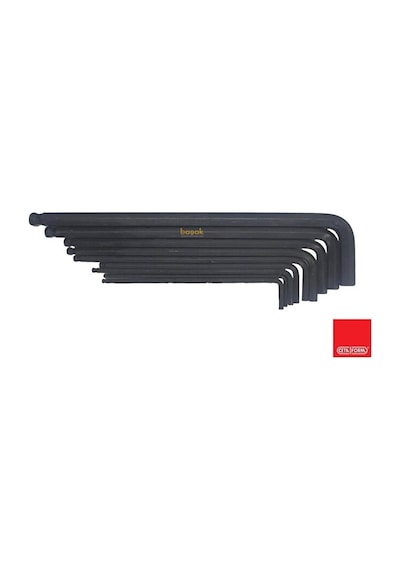 1/16" - 3/8" Topbaşlı Uzun Inch Allen Takımı 9 Parça Lt/900af