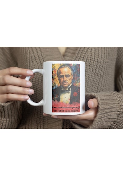 The Godfather Teklifi Kupa Bardak Baba Filmi Severlere Özel Hediye Kupası Beyaz