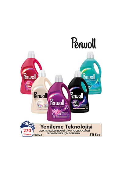 Perwoll Sıvı Deterjan Seti 4x2,97l + 2,75l Siyah Renkli Açık Çi 2950 ML
