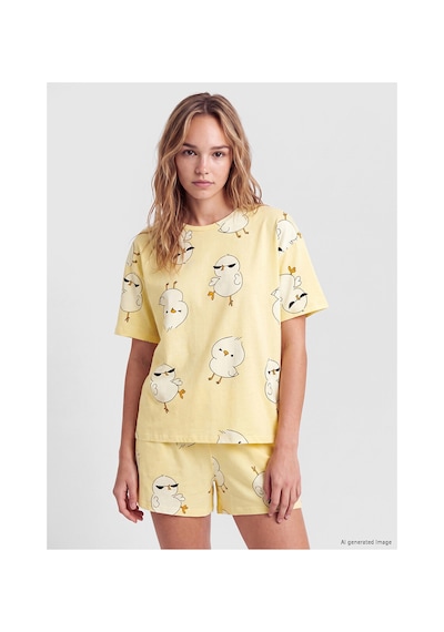 LC Waikiki Alıta Cıty Farkıyla Lcw Young Sarı Penye Baskılı Kısa Kollu Kadın Şortlu Pijama Takımı Sari - 929536671 Sari LC Waikiki Alıta Cıty Farkıyla Lcw Young Sarı Penye Baskılı Kısa Kollu Kadın Şortlu Pijama Takımı Sari - 929536671 Sari