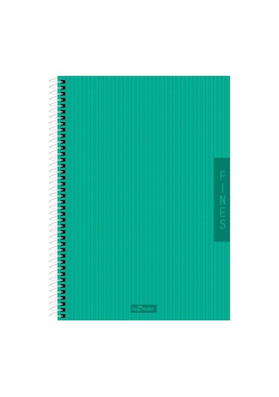Fines Ofis Defter A4 Spiralli Kareli Yeşil