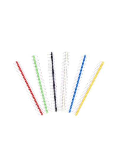 1x40 Erkek Header 40 Pin 2.54mm 180 Derece - Kırmızı