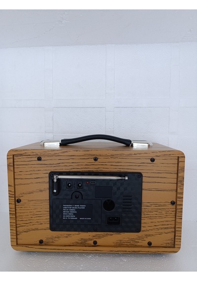 Speaker Fm Radyo Bluetooth Hoparlör Mp3 Çalar Usb Tf Aux Ses Bombası Kablosouz Hoparlör - Kahverengi