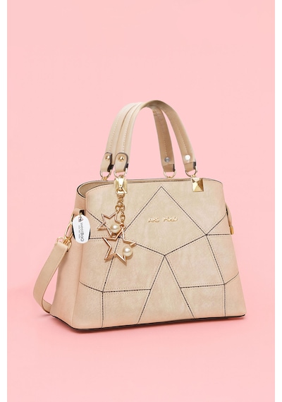 Westbag Kadın Butterfly El Ve Omuz Çantası Kol Çantası Charm Detaylı Bej