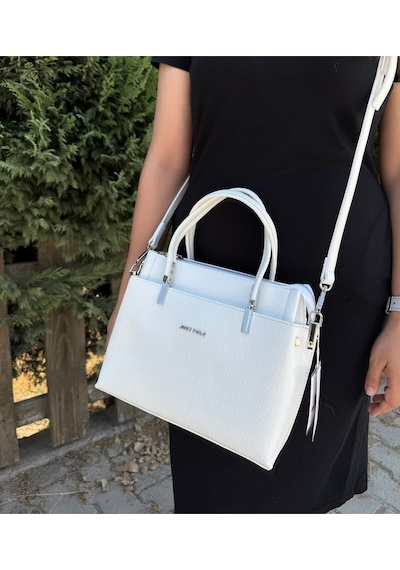Just Polo Kadın Beyaz Orta Boy El Ve Omuz Çantası Shoulder Bag