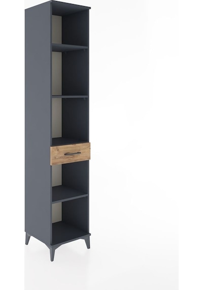 Hyperion Dolap 4 Raflı Tek Çekmeceli 44x44x221 Antrasit-çam Antrasit