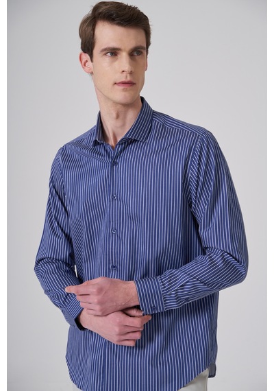 Morven Erkek Lacivert Pamuk Trend Dynamic Fit İtalyan Yaka Gömlek 26mc004060200 Lacivert