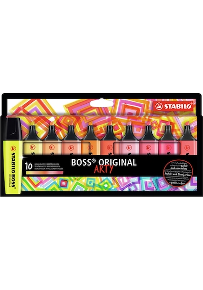 Stabilo Boss Original Arty Sıcak Renkler Işaretleme Kalem Seti 10'Lu 70/10-1-20 Çok Renkli