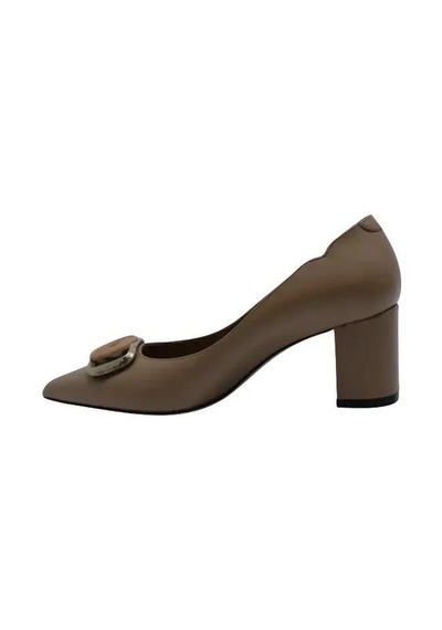 Poletto Hakiki Deri Sıyah Ayakkabı Stiletto 9841 82 V2-1323 Siyah