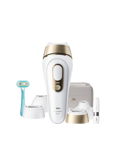 Braun IPL Silk·Expert Pro 5 Evde Lazerle Tüy Alma Mini Yüz Tüy Alma Cihazı 4 Başlık PL5412