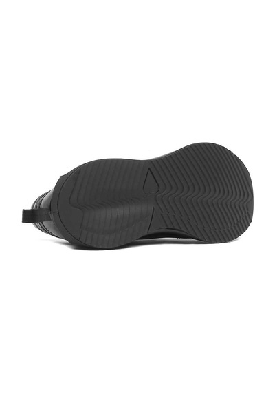 Erkek Siyah Açma Deri Sneaker
