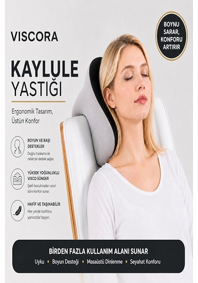 Kaylule Yastığı Şekerleme Ve Nap Yastığı, Boyun, Kol Ve Yüz Destekli Ergonomik Dinlenme Yastığı