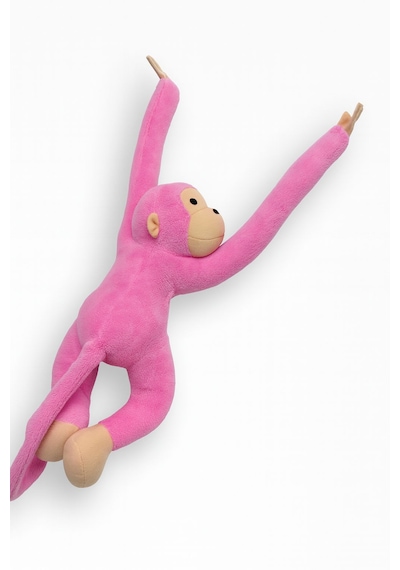 Elleri Yapışan Oyun Ve Uyku Arkadaşı Peluş Maymun Oyuncak Sarılan Maymun Pembe Açık Pembe