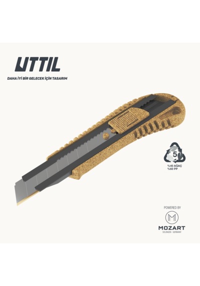 UTTIL Aura Natura Nmuk03-an %40 Ahşap Gövdeli 18mm Maket Bıçağı