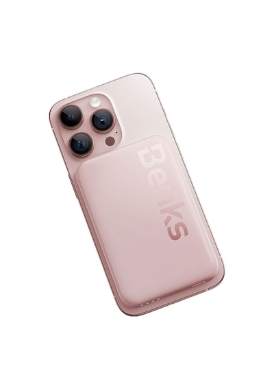 Magsafe Powerbank Benks Mp10 İnce Tasarımlı Powerbank 6000mah Pembe
