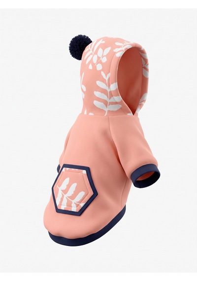 Peachy Pink Köpekler İçin Polar Sweatshirt