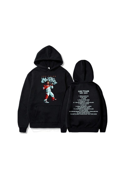 Startmore Beyaz Unisex Albümü Bay Skii Luh Tyler Rapçi Grafik Winter Deras Kapşonlu Erkekle Siyah