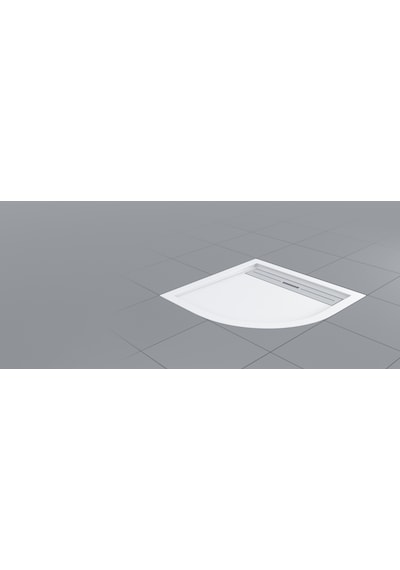Shower 80x80 Drop Oval Flat Duş Teknesi H:5 Cm