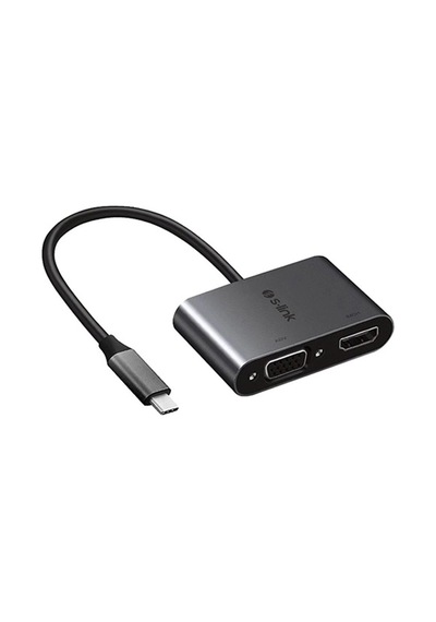 S-link Swapp Sw-u516 4k 30hz Typec To Hdmı + Vga Adaptör