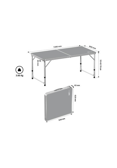 Rox Camping Katlanır Kamp Masası 120cm Çok Renkli