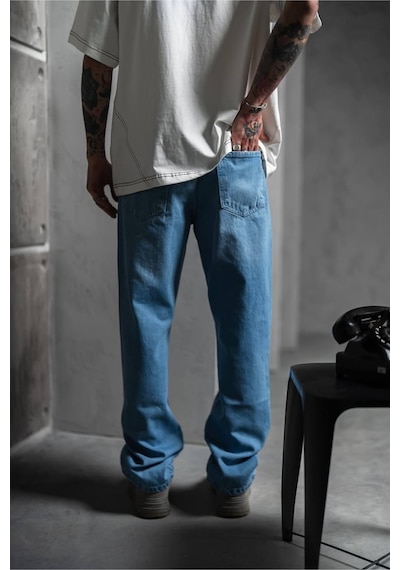 Taşlamalı Mavi Baggy Pantolon Taşlamalımavi Taşlamalı Mavi Baggy Pantolon Taşlamalımavi