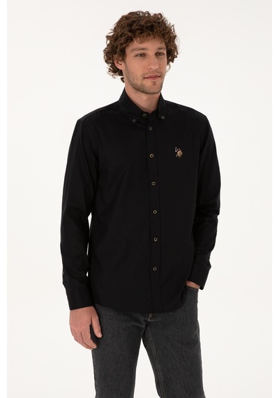 U.s. Polo Assn. Erkek Siyah Gömlek Basic 50307676-vr046 Siyah