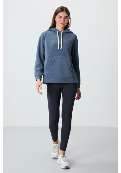 Tommy Life Petrol Kalın Yumuşak Dokulu Kapüşonlu Oversize Nakışlı Polar Kadın Sweatshirt - 97292 Petrol Tommy Life Petrol Kalın Yumuşak Dokulu Kapüşonlu Oversize Nakışlı Polar Kadın Sweatshirt - 97292 Petrol