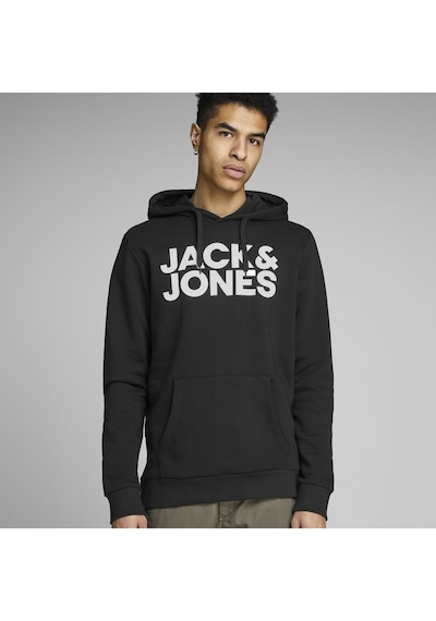 Jack & Jones Sweat Hood Corp Logo 12152840-Blk (371286324) Siyah