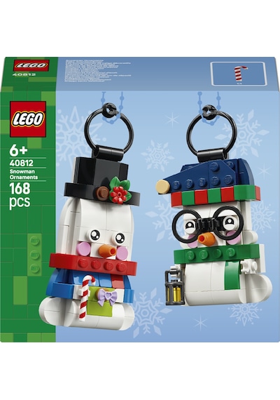 LEGO® Kardan Adam Süsleri 40812 – 6+ Yaş Çocuklar için 2 Kardan Adam Figürü İçeren Yılbaşı Ağacı Süsü Oyuncak Yapım Seti (168P)