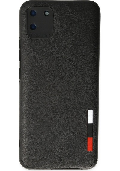 Newface - 106 - Realme C11 Kılıf Loop Deri Silikon - Csmo-tex - - Siyah Sıyah