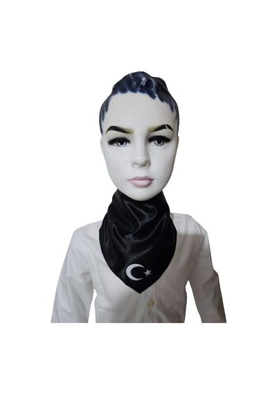 Kostüm Sarayı Ay Yıldızlı Fular Siyah