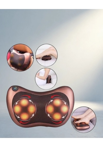 Ergonomik Çok Fonksiyonlu Masaj Yastığı Araç İçi Uyumlu Acı Kahverengi