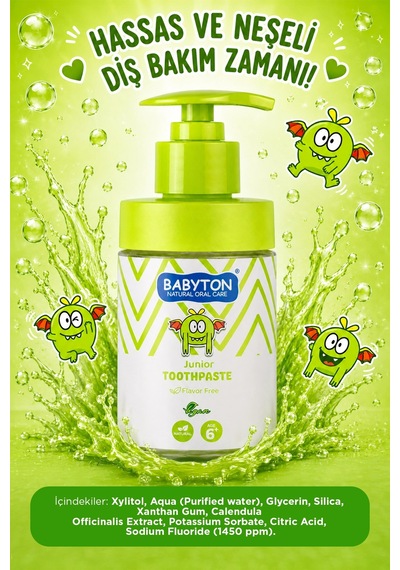 Doğal Aromasız 6 Yaş Ve Üzeri Florürlü Diş Macunu Pompalı 200 Ml Temel Bakım