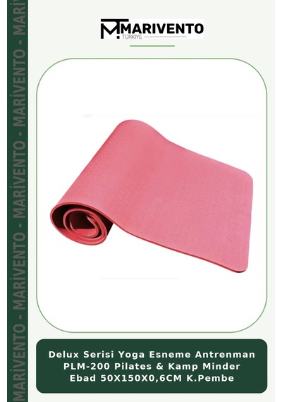 Delux Serisi Yoga Esneme Antrenman Plm-200 Pilates & Kamp Minder Ebad 50x150x0,6cm K.pembe