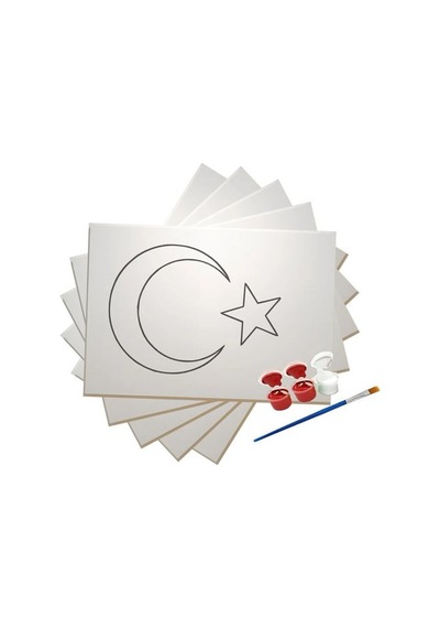 Karne Hediyesi- Tatil Etkinliği- 20 Adet Türk Bayrağı Boyama Se