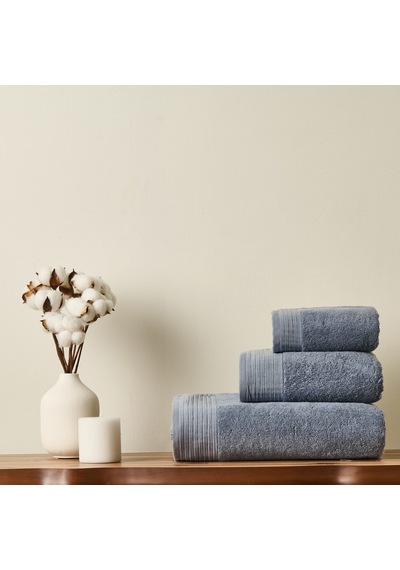 Soft Premium Yüz Havlusu - Mavi - 50x90 Cm Çok Renkli