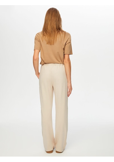 Fleto Cep Detaylı Wide Leg Fit Eşofman Alt W26esa009 Uw26esa00972 Taş
