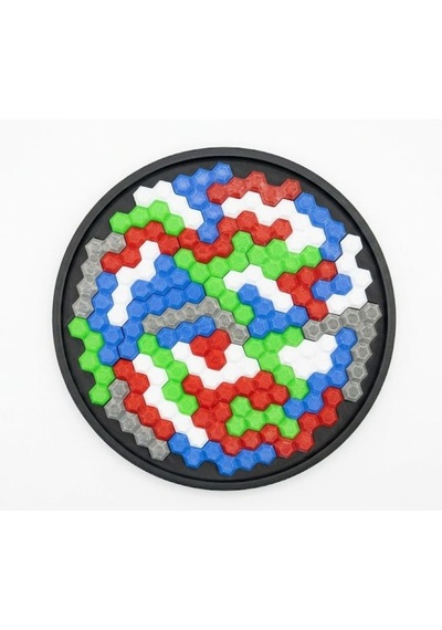 Hexagon Zeka Oyunu - Geometrik Akıl Ve Mantık Puzzle - Kilitli Kapaklı Taşınabilir Akıl Oyunu
