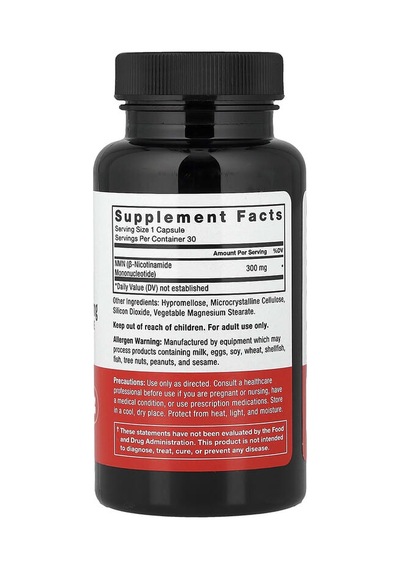 Force Factor, Nmn, 300 Mg, 30 Vegetable Capsules Aromasız