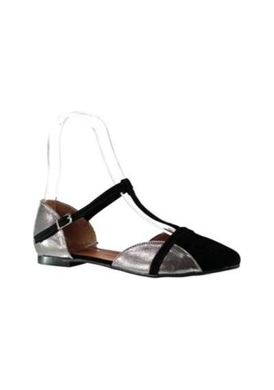 Fox Shoes Siyah/Platin Kadın Babet B726881802