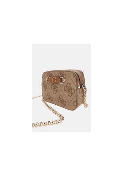 Guess Kadın Izzy 4g Logolu Mini Çapraz Çanta Kahverengi