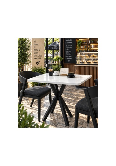 Kalınlaştırmalı Mutfak Cafe Balkon Bahçe Restoran Yemek Masası 70x70 Siyah Beyaz Kare Çok Renkli Çok Renkli Kalınlaştırmalı Mutfak Cafe Balkon Bahçe Restoran Yemek Masası 70x70 Siyah Beyaz Kare Çok Renkli Çok Renkli